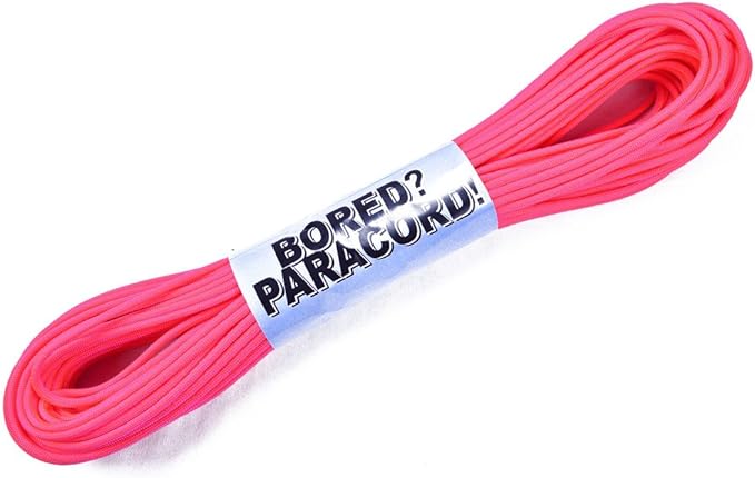 BORED? PARACORD! 550 lb Paracord – Ideal for Crafting, DIY Projects, Camping, Military & Active Outdoors – 300+ Colors – Tactical Parachute Cord Type III – Strong - Hang Ten 50 Feet