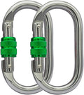 Heavy Duty Locking Climbing Carabiner Clip CE Rated 25 kN 5600 LB Rugged Terrain Approved Industrial Strength Twist Lock Carabiners Clips for Rigging, Ropes, Hammocks, Camping