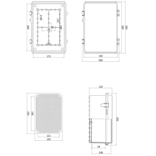 Outdoor Waterproof Electrical Box Junction Box Weatherproof IP67 ABS Plastic Enclosure Switch Router Project Box Electronics Enclosure with Mounting Plate Wall Bracket Clear 11.1"x7.5"x5.1"