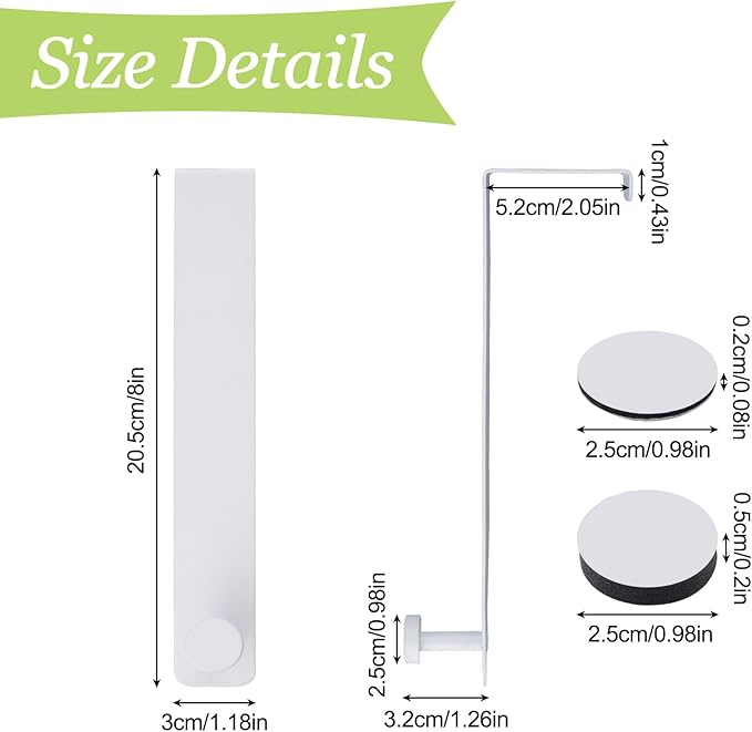 T-Shaped Over the Door Hooks, 2Pcs Rustproof Stainless Steel Door Hooks Over Door Coat Hangers for Home, Office (White)