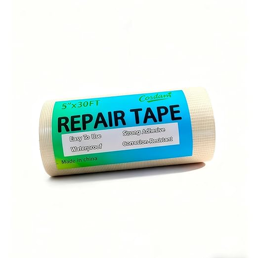 Clear Heavy - Duty Waterproof Vinyl Repair Tape (30ft x 5") for Fabric Boat Covers, Canvas Tents, Pop - Up Campers, RV Awnings, Tarps, Canopies and Sails