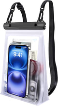 PEDVSTY Large Waterproof Phone Pouch [with Sealing Strip], Cell Phone Dry Bag for iPhone 17 16 15 14 Pro Max Galaxy S25 S24 S23 S22 All Devices, Floating Water Proof Bag for Beach Water Park White