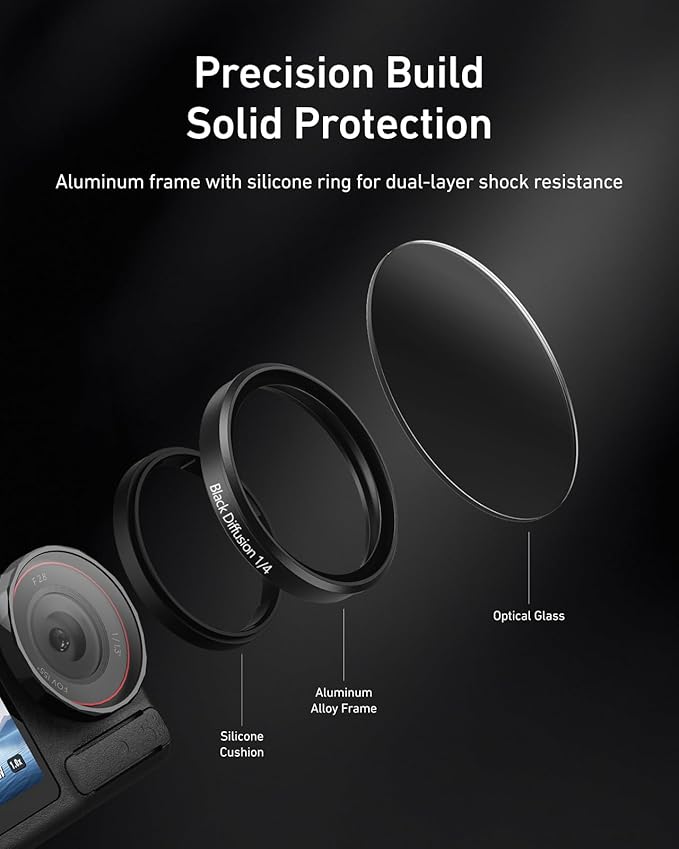 TELESIN LPR Light Pollution Reduction Filter for DJI Osmo Action 5 Pro/Action 4/Action 3, Night Sky & City Night Filter, HD Optical Glass Action Camera Lens Filter with Multi-Layer Nano Coating