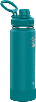 Takeya Actives Water Bottle with Spout Lid - Bottle with Double Stainless Steel Insulation - Dishwasher Safe & BPA-Free - Bottle with Spout Lid & Removable Bumper - 24 oz, Mystic Blue
