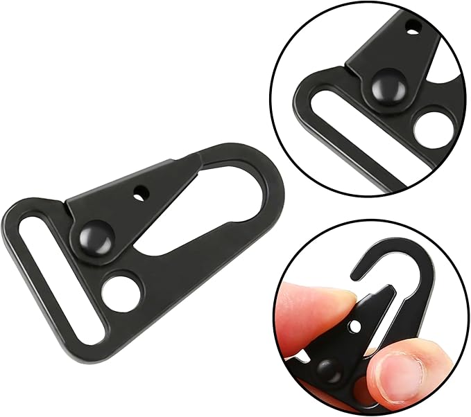 12 Sets Tactical Snap Hooks, 1" Small Keychain Clip with Metal Key Ring for Molle Bags,Paracord Bracelets,Use for Camping,Hiking,Traveling,Outdoor Activity