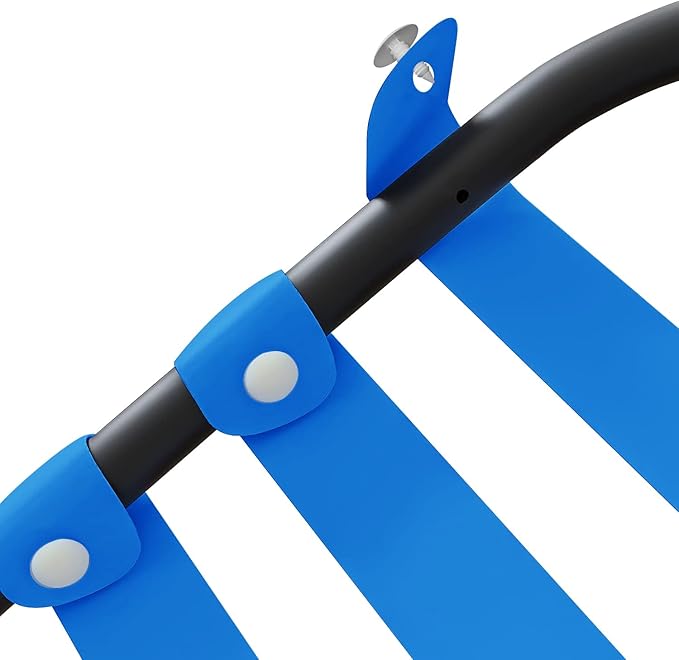 Vinyl Straps for Patio Chair Repair Kit 2'' Wide 10 Ft Long Replacement Straps + 10 Free Rivets for Outdoor Lawn Furniture Chaise Lounge Repair (Blue)