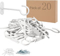 20Pack Ceiling Hooks for Hanging Plants Bulk,6in Decoration Wall Hook White