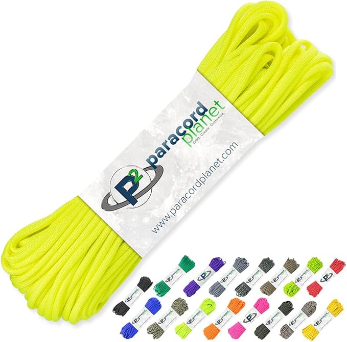 Paracord Planet 100' Hanks Parachute 550 Cord Type III 7 Strand Paracord Top 40 Most Popular Colors