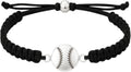 Sportybella - Baseball Bracelet, Baseball Jewelry, Adjustable Braided Baseball Bracelet, Baseball Gifts, Baseball Accessories