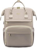 LOVEVOOK 17 inch Laptop Backpack Women, Large Travel Computer Back Pack with USB Charging Port, Anti Theft Backpack for Women Teacher Nurse Work, College Business, Dim Grey