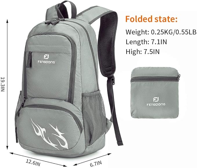 FENGDONG 35L Lightweight Foldable Waterproof Packable Travel Small Hiking Backpack Daypack for men women