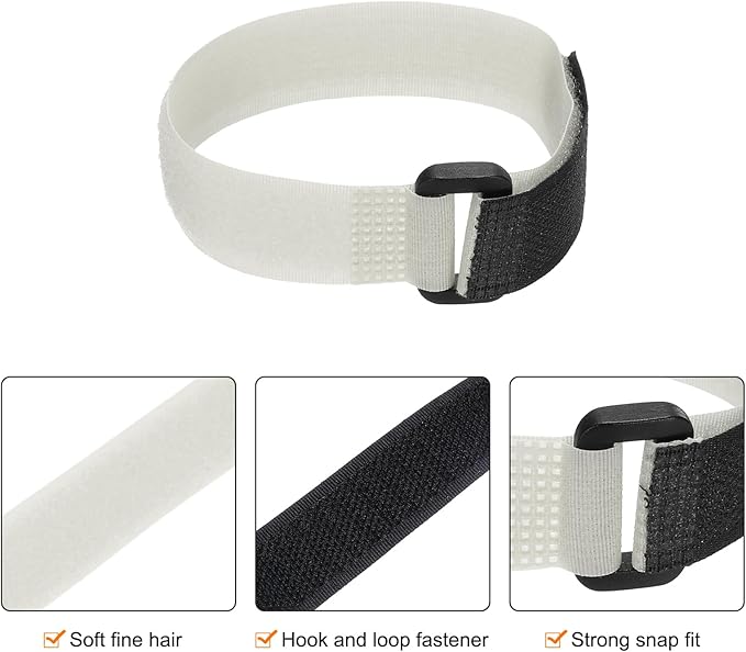 MECCANIXITY 5Pcs Reusable Battery Tie Down Straps,0.8x12" Grey Nylon Multipurpose Battery Hold Down Adjustable Cinch Strap Hook Loop Fastening Tie for Quadcopters FPV RC Drone Boat Car