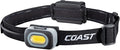 Coast RL10 560 Lumen Dual Color LED Headlamp with Flood and Spot Beams, Variable Light Control, C.O.B., Alkaline Dual Power, Non-Slip Band, 3 x AAA Included