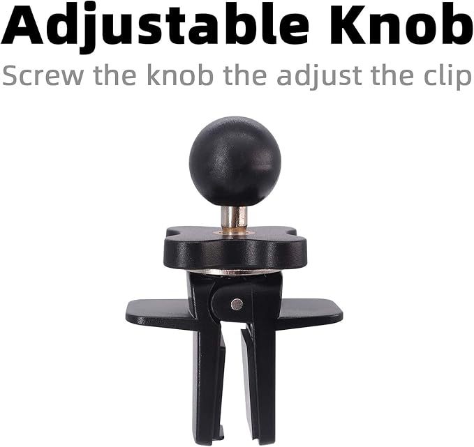 for Garmin Air Vent Mount Holder - 17mm Ball Phone/GPS Vent Mount Base with Silicone Clip & Adjustable Knob for Garmin Nuvi Drive Drivesmart Dezl Zumo Driveassist DriveLuxe StreetPilot RV