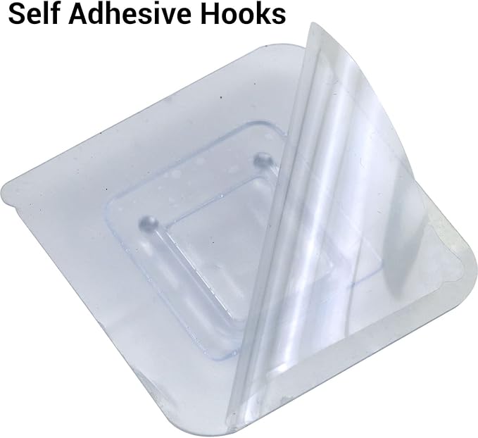 IFAMIO 30 Pack Double Sided Adhesive Wall Hooks Self-Adhesive Nail Free No Damage Multi-Purpose Hooks Clear Picture Hanging Sticky Wall Hooks for Bathroom Kitchen Office Hanging