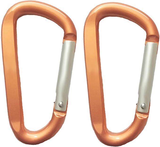 LESHIRY Large Carabiners Keychain 3" Aluminum D Shape Premium Durable D-Ring Carabiner Clip Hook Camping Accessories Snap Link Key Chain Durable Improved Design