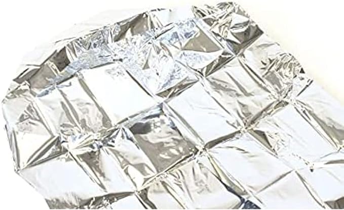 Primacare CB-6835-CS Pack of 12 Sterile Foil Baby Bunting Blankets for Newborns and Infants, Disposable Emergency Heat Saving, 30" x 17"