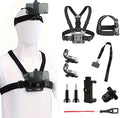 Mobile Phone Chest Strap Harness Mount Head Strap Holder Kit for VLOG/POV, Compatible with iPhone, Samsung, GoPro Hero 9, 8,7, 6, 5, 4, 3,2, 1, DJI Osmo,and Action Cameras