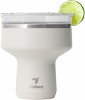 REDUCE Saltini 16 oz Cocktail Tumbler - Insulated Margarita Tumbler with Lid - Keeps Drinks Cold for 10 Hours - 360 Sippable Martini Glass Alternative - Shatterproof, Perfect for Parties - Unbleached