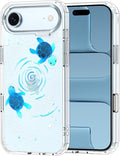 MOSNOVO for iPhone Air Case | Military Grade 6.6ft Drop Tested | Camera Control | Clear with Space Turtle Design