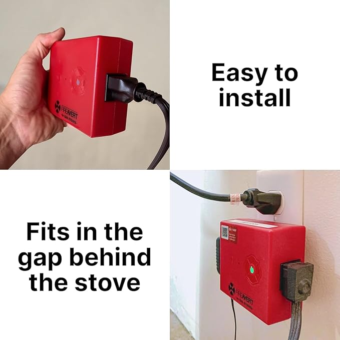 FireAvert-Gas Stove Auto Shut-Off Device (1/2" Pipe Line), Oven Monitoring Solution for Senior Citizen and Elderly Parents, As Seen on Shark Tank (10 Pack)