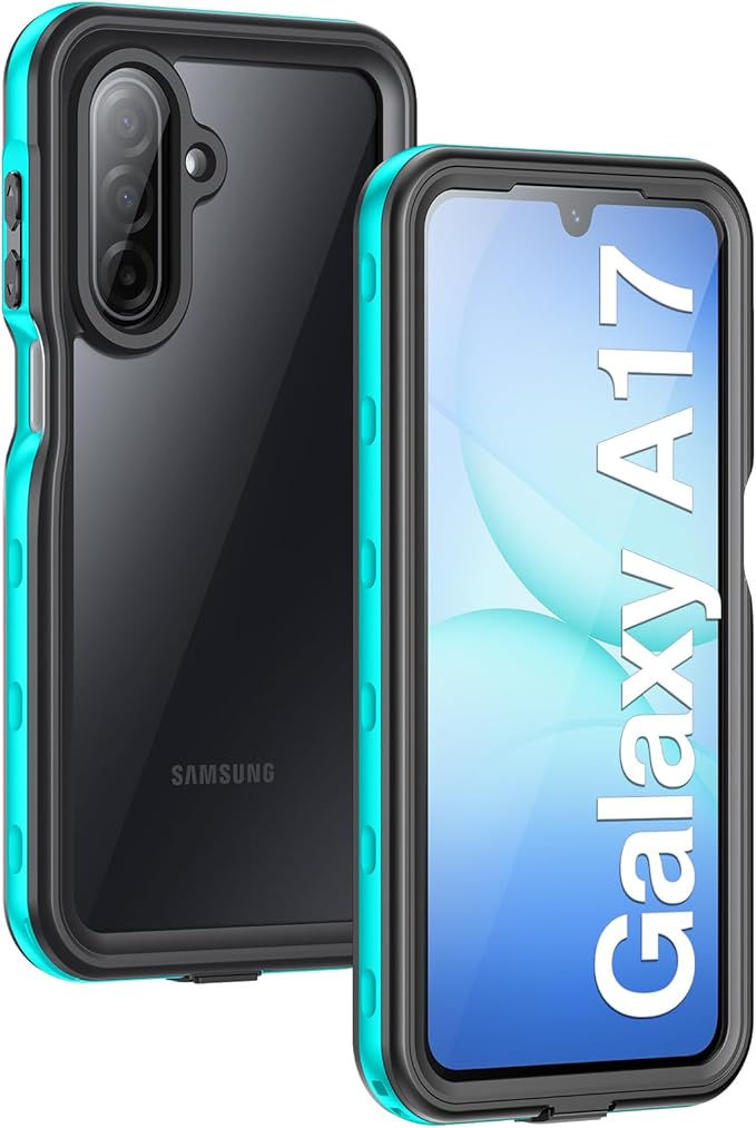 Lanhiem for Samsung Galaxy A17 5G Phone Case, IP68 Waterproof Dustproof, Built-in Screen Protector, Rugged Full Body Shockproof Protective Cover for Samsung A17 5G / 4G 6.7", Blue