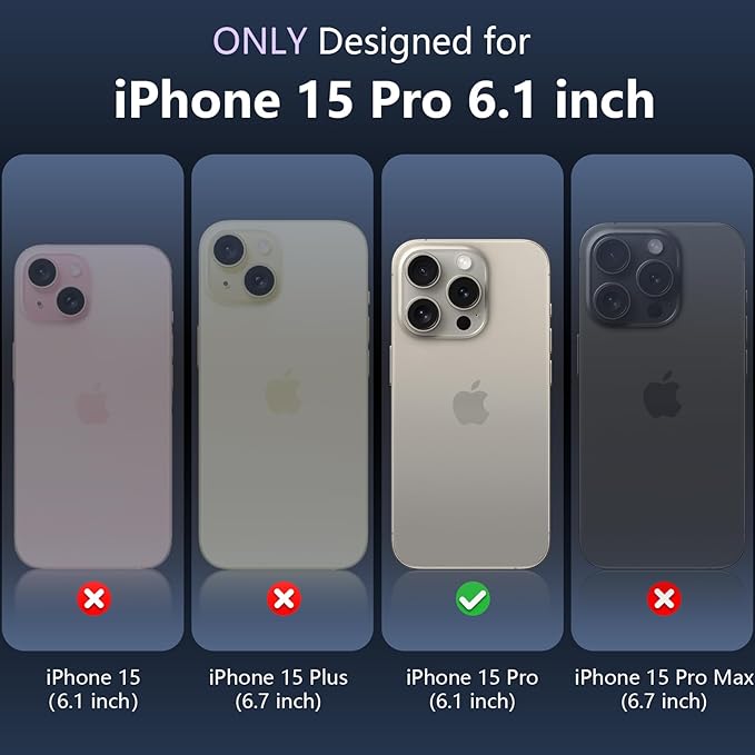 SPIDERCASE for iPhone 15 Pro Case Waterproof, [Built-in Lens & Screen Protector] IP68 Underwater, Full Body Sealed Protection [12FT Military Shockproof] Dustproof for iPhone 15 Pro Case 6.1", Black