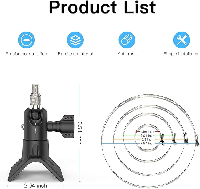 No-Drill Outdoor Security Camera Pole Mount, Universal Pole Mounting Compatible with Ring, Eufy, Wyze, Arlo, Google Nest, Cameras, and More