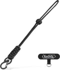 KeyUnity KC01 Braided Paracord Carabiner with Cord Lock, Keychain Phone Camera Bag Wrist Hand Strap for Daily & Outdoor