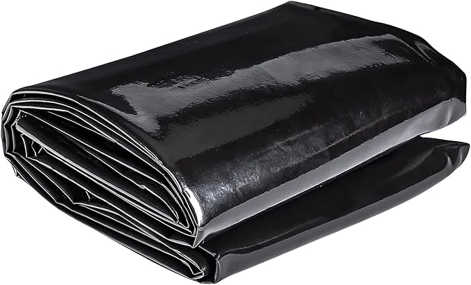 ToLanbbt Pond Liner 10 x 13 Ft, 20 Mil HDPE UV Resistant Preformed Pond Liner Easy Cutting, Underlayment for Fountain, Waterfall, Koi Pondsand Water Garden (Black)
