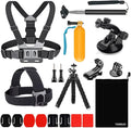 13-in-1 Accessories for Gopro, Action Camera Accessory Kit Compatible with GoPro Hero 13 12 11 10 9 8 Max 7 6 5 4 Black SJ4000 and Other Sports Cameras