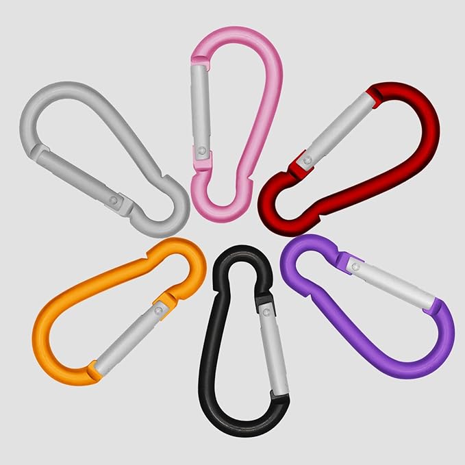 LESHIRY Large Carabiners Keychain 3" Aluminum D Shape Premium Durable D-Ring Carabiner Clip Hook Camping Accessories Snap Link Key Chain Durable Improved Design