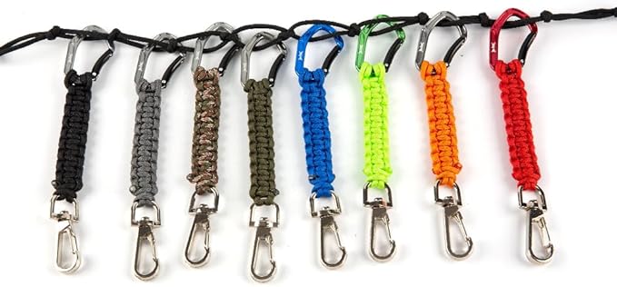 HERCULES Paracord Keychain Set – 2 Pack Lanyard Rope with Aluminum Clip, Durable Paracord Wrist Strap for Outdoor Activities, Army Green