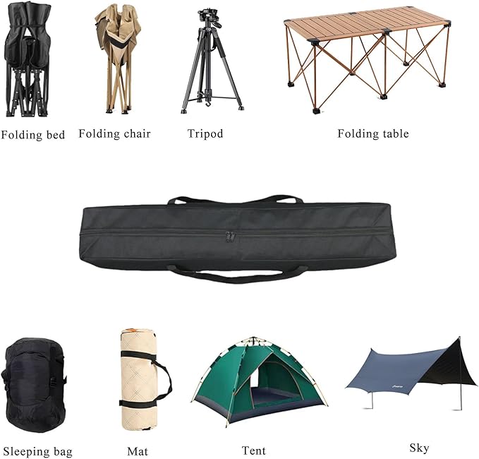 Heavy Duty Large Duffel Bag - XL Multi-Scene Organizer for Canopy Tents, Hammock Covers, Grill Tools & Folding Chairs with MOLLE Straps & Reinforced Zippers (51''(L) x7.87''(W) x7.87''(H))