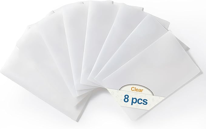 KING MOUNTAIN Self Adhesive Fabric Repair Patch, 5×8 Inches 8 Pcs, Quick Down Jacket Repair Patch, Waterproof Outdoor Gear Patch Kit for Tent,Backpacks,Umbrella, Gloves, Sleeping Bag (Clear)