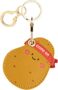 Leather Keychain Holder Case Compatible with AirTag,Cute air tag Cover with Keychain Ring,GPS Tracker Case for Keys