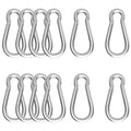 Carabiner, Heavy Duty Galvanized Steel Spring Snap Hook Carabiner Clips with 260LBS Holding Capacity, Ideal for Outdoor, Hammock, Swing and Travel (M6 2.4Inch, 12PCS)