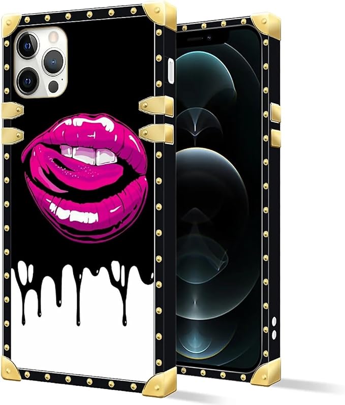 Compatible with iPhone 11 Pro Max Case, Black White Red Slap Sexy Luxury Golden Decoration for Girl Women Soft TPU Shockproof Protective Hard PC Back for iPhone 11 Pro Max
