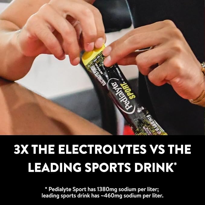 Pedialyte Sport Electrolyte Powder Packets Hydration Station, Variety Pack, 80 count