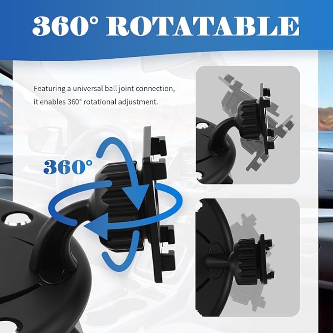 CD Slot Mount for CarPlay Screen 360° Rotatable,CarPlay Screen Mount with Triangle Stabilizing Support,Universal CD Mounts for CarPlays Screens/Dashcam/GPS Car Accessories