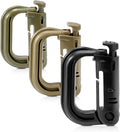 6 Pack 2.12“ Tactical Locking D Ring Plastic Carabiner Backapck Molle Hook Clip for Webbing Straps Bag