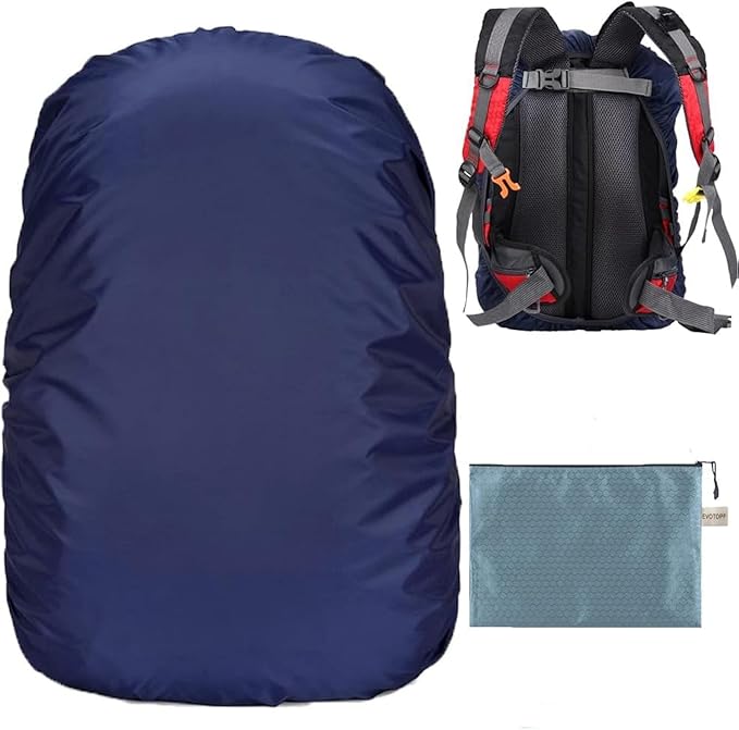 Waterproof Backpack Rain Cover with Anti Slip Buckle Strap for Camping, Hiking, Traveling, Hunting, Biking, 15-80L