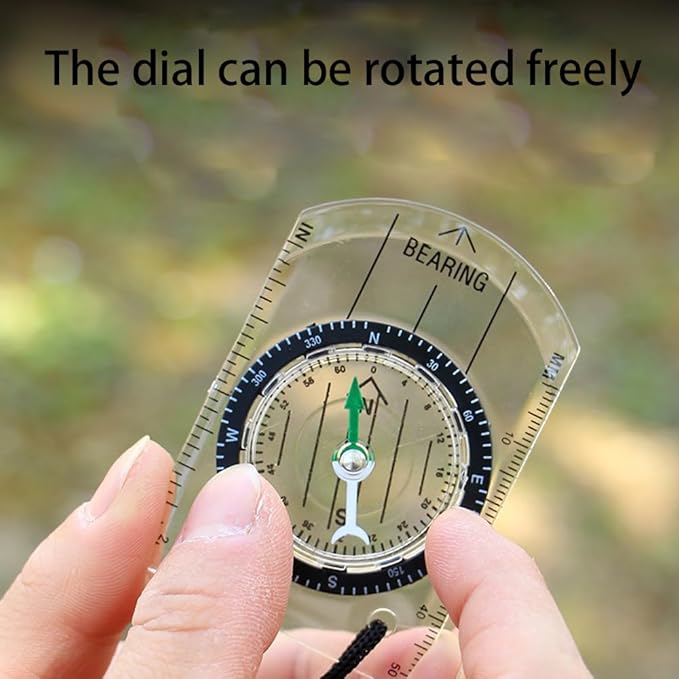 12pcs Orienteering Compass Set - Waterproof, Map Compass for Hiking, Backpacking, Camping, Kids, Travelling