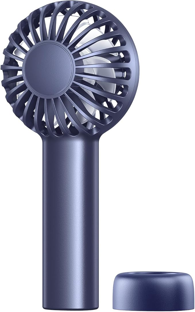 SWEETFULL Mini Portable Fan - Small Handheld Fan, 3 Speeds Personal Hand Gifts for Travel Essentials, Lash, Makeup, Eyelash, Kids, Girls, Women - USB, Cute Design Blue