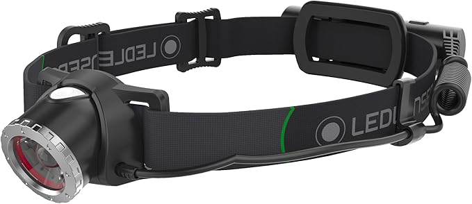 Ledlenser MH10 Rechargeable Headlamp - Black, 600 lm - 158 g Lightweight Design & Bright LED Headlight - 120-Hour Runtime & Work Headlamp - Hard Hat Light with Red Rear Light