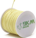 9KM DWLIFE Braided Kevlar Cord, 100lb~2000lb, High Tensile Strength, Abrasion, Flame Retardant, Kite String, Fishing Line, Model Rocket Shock, Tactical Survival Paracord