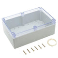 LeMotech ABS Plastic Junction Box Dustproof Waterproof IP65 Electrical Enclosure Box Universal Project Enclosure Grey with PC Transparent Clear Cover 9 x 5.9 x 3.4 inch(230 x 150 x 87 mm)