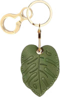 Leather Keychain Holder Case Compatible with AirTag,Cute air tag Cover with Keychain Ring,GPS Tracker Case for Keys