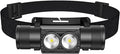 Headlamp Rechargeable, High Lumen Super Bright 180°Beam LED Head Lamp, Head Lights for Forehead, IPX6 Headlamps for Adults, 6 Modes, Fishing, Camping, Running, and Walking Dogs (H25A)