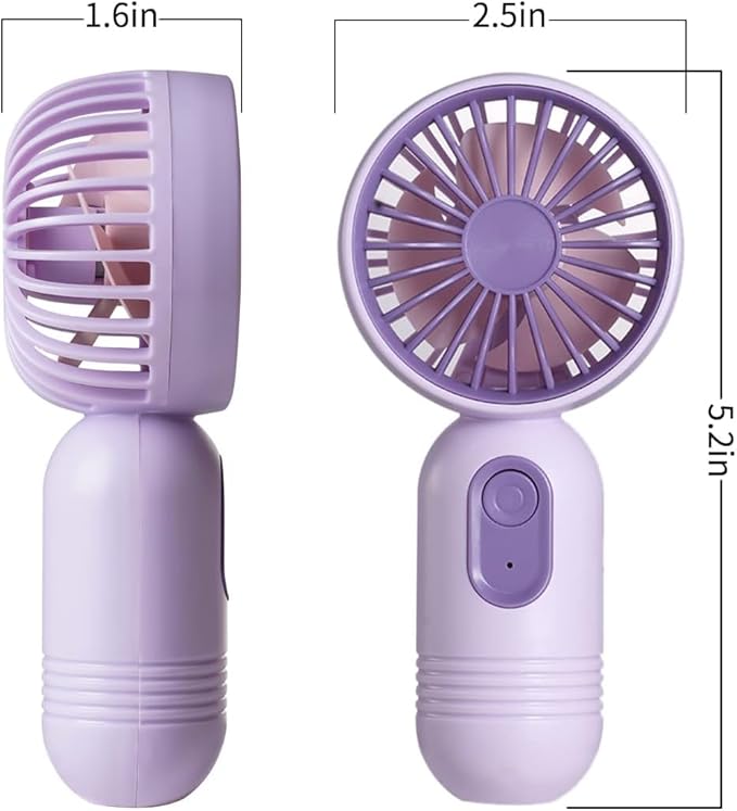 VanSmaGo 6 Pack Mini Handheld Fans, USB Rechargeable Personal Fan Set with 3 Speeds, Small Portable Fans for Group Travel, Classroom, Event Bags, Office Sharing, Team Gifts